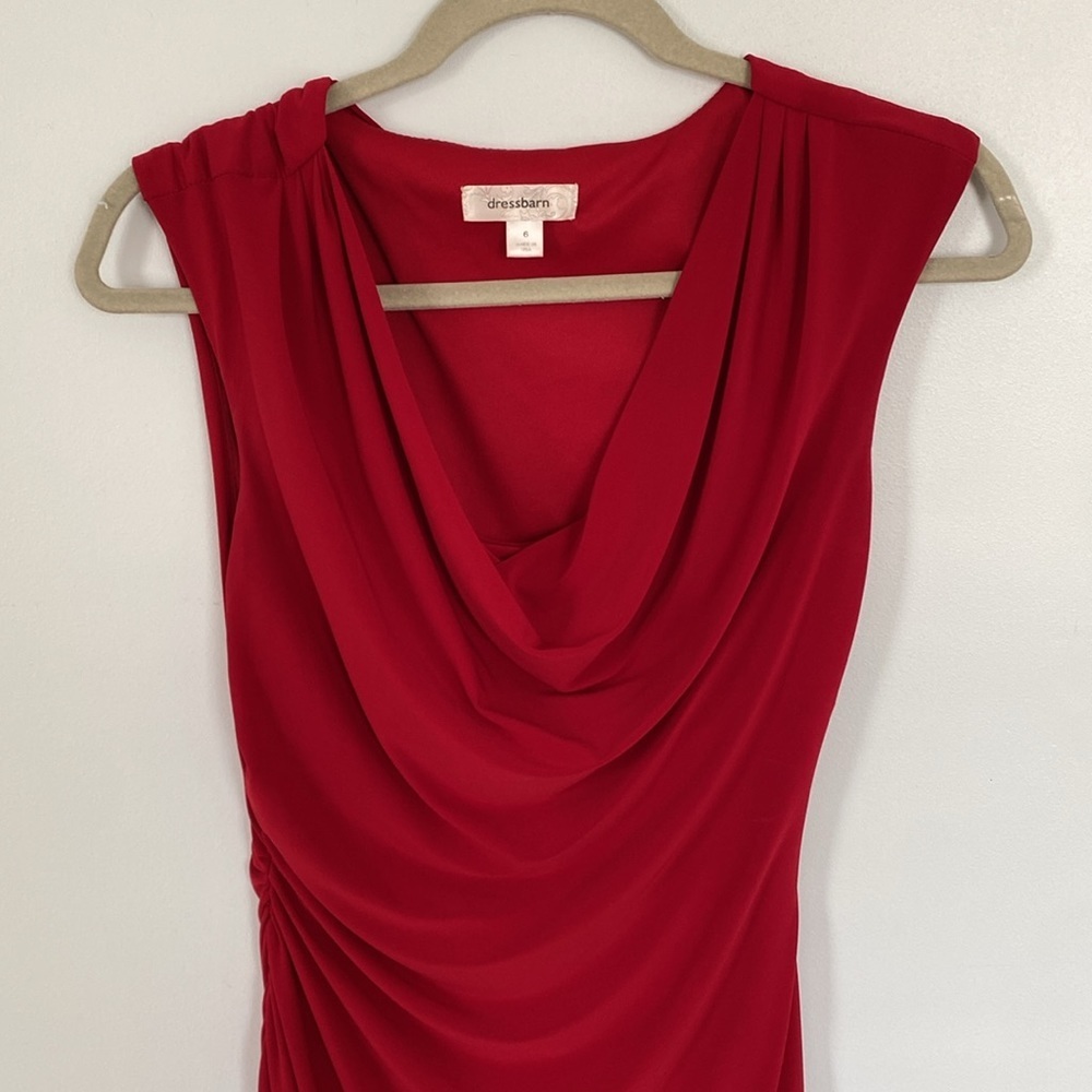 Dressbarn Red Dress. Size 6 - Picture 2 of 5